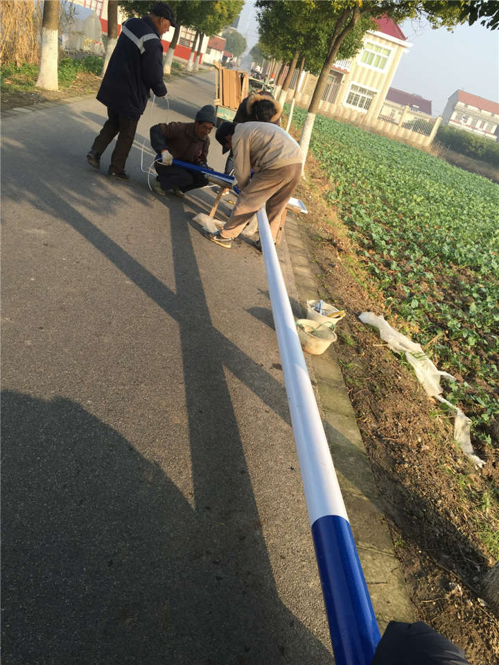上海崇明島新農村太陽能路燈建設